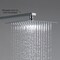 Kibi Cube 10 Metal Ultra Thin Profile Rain Shower Head 1.75 GPM - Chrome SH1003CH - alternate 9